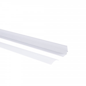Alu Eckprofil mit Diffusor - Komplettset - 20 x 20mm - ≤10mm LED-Streifen - 2 Meter - LED Zubehör, Profil + Diffusor