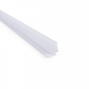 Alu Eckprofil mit Diffusor - Komplettset - 20 x 20mm - ≤10mm LED-Streifen - 2 Meter - LED Zubehör, Profil + Diffusor