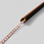 Alu Eckprofil mit Diffusor - Komplettset - 20 x 20mm - ≤10mm LED-Streifen - 2 Meter - black led strip, schwarzes Alu Profil