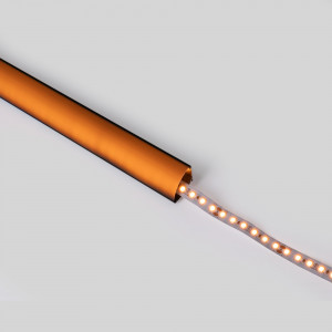 Alu Eckprofil mit Diffusor - Komplettset - 20 x 20mm - ≤10mm LED-Streifen - 2 Meter - black led strip, schwarzes Alu Profil