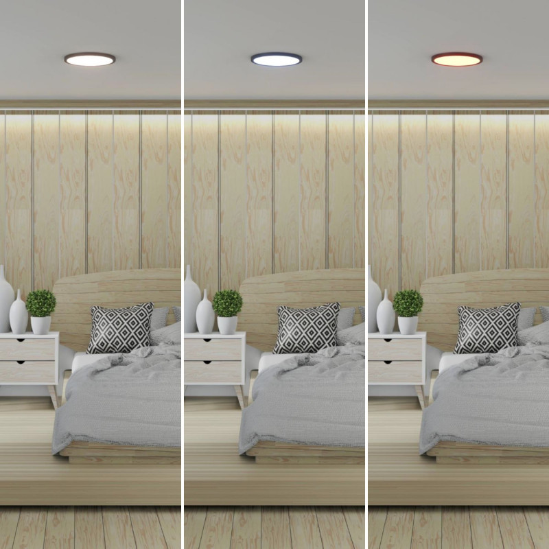 24W runde CCT LED Deckenleuchte - IP40 - Deckenlampe, Farbtemperaturwechsel