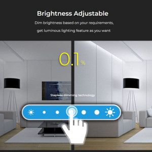 CCT RF Touch Wandschalter - 4 Zonen - Weiß - MiLight - Helligkeitsregler, Dimmer, LEDs dimmen