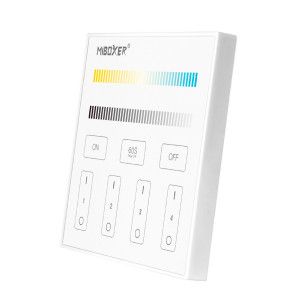 CCT RF Touch Wandschalter - 4 Zonen - Weiß - MiLight - LED Steuerung, 2.4GHz, Wandsteuerung