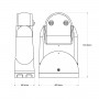 Aufbau PIR Bewegungsmelder 180° - IP54 - Bewegungssensor Abmessungen