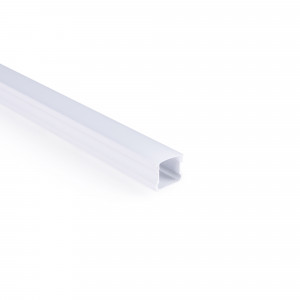 Alu Aufbau-Profil mit Diffusor - Komplettset - 17,6 x 14,5mm - ≤12mm LED Streifen - 2 Meter