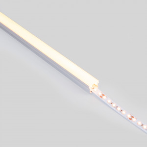 Alu Aufbau-Profil mit Diffusor - Komplettset - 17,6 x 14,5mm - ≤12mm LED Streifen - 2 Meter  - hohe Helligkeit
