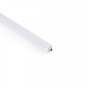 Alu Eckprofil mit Diffusor - Komplettset - 15,8x15,8mm - ≤10mm LED Streifen - 2 Meter - Alu Profil für LED Strips