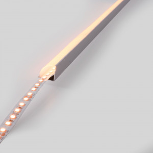 Alu Eckprofil mit Diffusor - Komplettset - 15,8x15,8mm - ≤10mm LED Streifen - 2 Meter - Diffusor, blendfrei