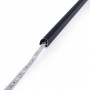 Alu Eckprofil mit Diffusor - Komplettset - 15,8x15,8mm - ≤10mm LED Streifen - 2 Meter - LED Strip black