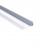 Alu Eckprofil mit Diffusor - Komplettset - 15,8x15,8mm - ≤10mm LED Streifen - 2 Meter - Montagezubehör Silber