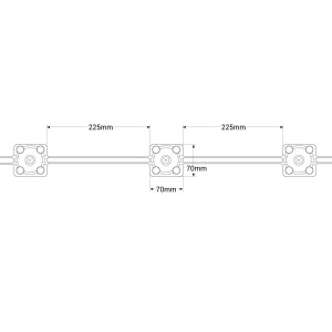 LED Modulkette für den Werbeeinsatz - 3,6W - 220V AC - IP65 - 165° - 3000K - LED Modul Abmessungen