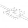 LED Modulkette für den Werbeeinsatz - 3,6W - 220V AC - IP65 - 165° - 3000K - LED Modul Abmessungen