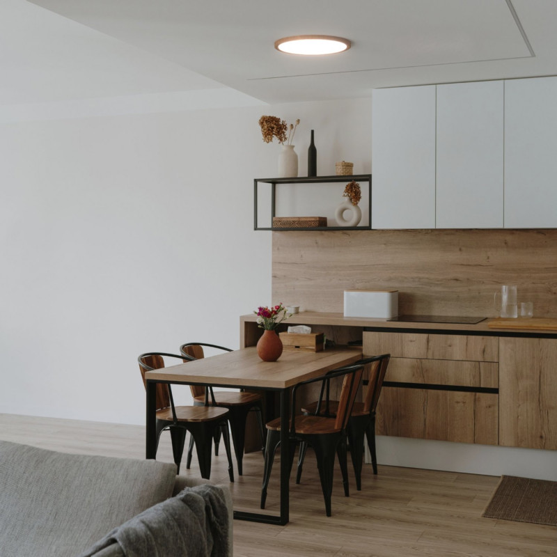 40W runde CCT LED Deckenleuchte - IP40 - schlicht, moderne Einrichtung, Deckenbeleuchtung, Skandi Stil, minimalistisch