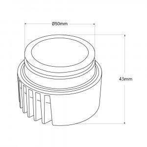 7W LED Modul für MR16/GU10 Downlight Einbauring - TRIAC dimmbar 45° CRI90 - Abmessungen Deckenspot, Einbaulampe