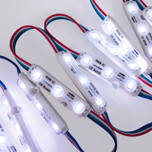 LED RGB IC Modulkette für Werbetechnik - 0,72W - 12V - IP65 - 120° - LED Profilbuchstaben, integrierter Schaltkreis