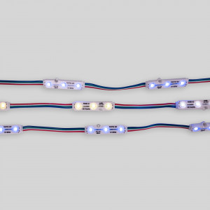 LED RGB IC Modulkette für Werbetechnik - 0,72W - 12V - IP65 - 120° - LED Werbung, steuerbare LEDs, Ausseneinsatz