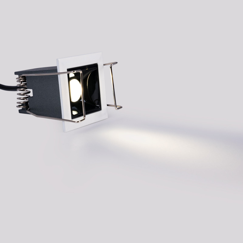 LED Einbaustrahler 2W - UGR18 - CRI90 - OSRAM - eckig, einbauspot