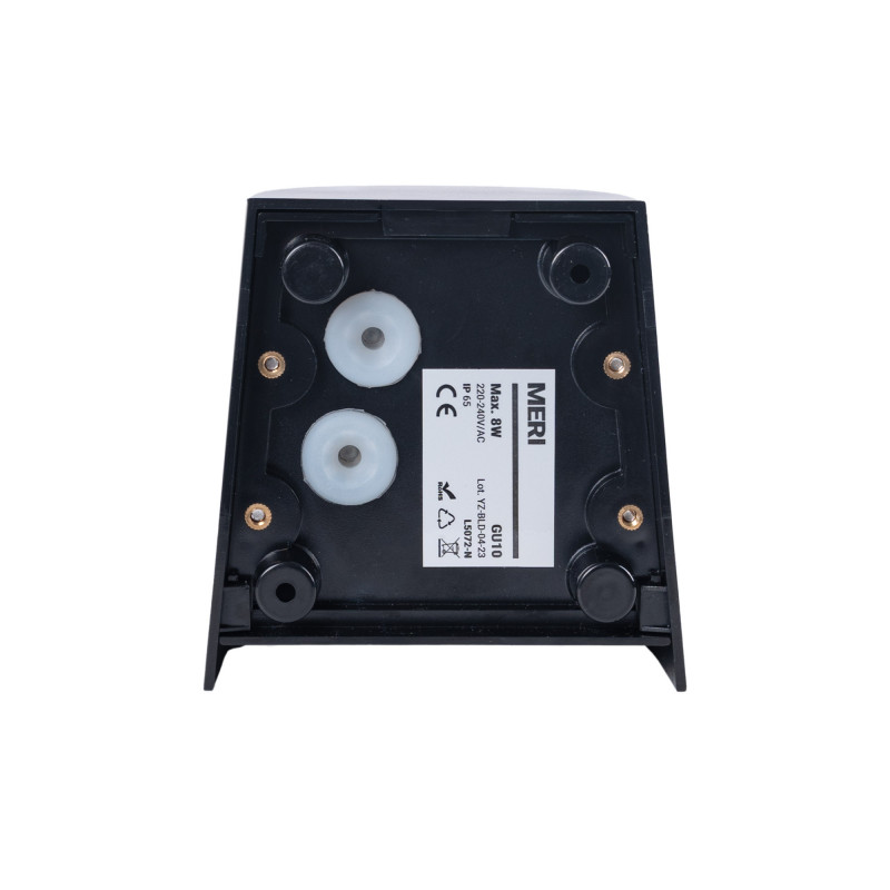 Außenwandleuchte MERI - 1 x GU10 - 8W - 3000K - IP65 - Schwarz, UV Strahlen, witterungsbeständig Außenwandleuchte MERI - 1 x GU10 - 8W - 3000K - IP65 - Schwarz, UV Strahlen, witterungsbeständig