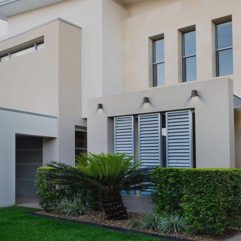 Außenwandleuchte MERI - 1 x GU10 - 8W - 3000K - IP65 - Hauseingang, Wandlampe, Regen, staubdicht Außenwandleuchte MERI - 1 x GU10 - 8W - 3000K - IP65 - Hauseingang, Wandlampe, Regen, staubdicht