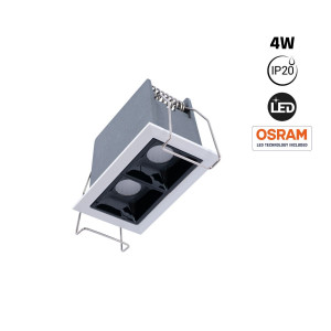 LED Einbaustrahler 4W - UGR18 - CRI90 - OSRAM - 4000K - treiber enthalten