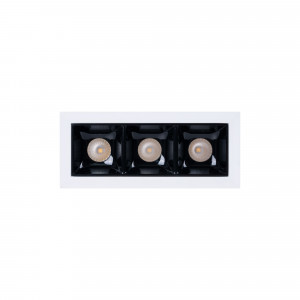 LED Einbaustrahler 6W - UGR18 - CRI90 - OSRAM LED - dreiflammig, Weiß - Einbaustrahler, LED Spots, gebündelt