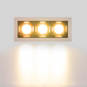 LED Einbaustrahler 6W - UGR18 - CRI90 - OSRAM LED - dreiflammig, Weiß - LED Deckenspots, gebündeltes Licht, Akzent