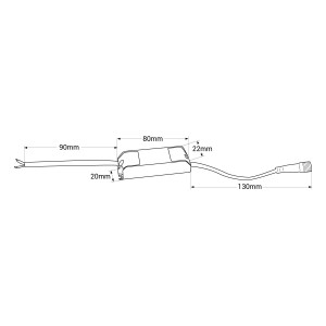 LED Einbauleuchte Gipskartonplatte 2W - UGR18 - CRI90 - Schwarz - abmessungen