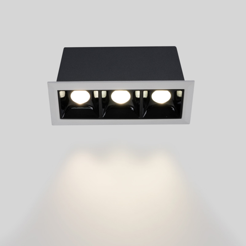 LED Einbaustrahler 6W - UGR18 - CRI90 - OSRAM LED - dreiflammig, Weiß - LED Deckenspots, gebündeltes Licht, Akzent