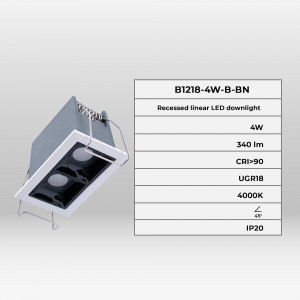 LED Einbaustrahler 4W - UGR18 - CRI90 - OSRAM - 4000K eigenschaften led spots