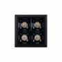 LED Deckeneinbauspot Downlight 8W - vier Spots - UGR18 - CRI90 - OSRAM LED - Schwarz - LED Deckenspot, Ladenbeleuchtung