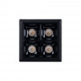 LED Deckeneinbauspot Downlight 8W - vier Spots - UGR18 - CRI90 - OSRAM LED - Schwarz - LED Deckenspot, Ladenbeleuchtung