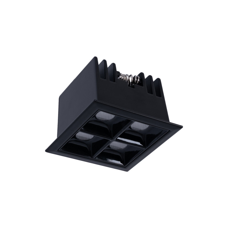 LED Deckeneinbauspot Downlight 8W - vier Spots - UGR18 - CRI90 - OSRAM LED - Schwarz - LED Deckenspot, gebündeltes Licht LED Deckeneinbauspot Downlight 8W - vier Spots - UGR18 - CRI90 - OSRAM LED - Schwarz - LED Deckenspot, gebündeltes Licht