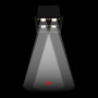 LED Einbaustrahler Downlight 8W - vier Spots - UGR18 - CRI90 - OSRAM LED - Schwarz - Akzentbeleuchtung