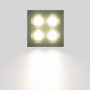 LED Deckeneinbauspot Downlight 8W - vier Spots - UGR18 - CRI90 - OSRAM LED - Schwarz - deckeneinbau, led spot