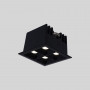 LED Deckeneinbauspot Downlight 8W - vier Spots - UGR18 - CRI90 - OSRAM LED - Schwarz - LED Deckenspot, gerichtetes Licht