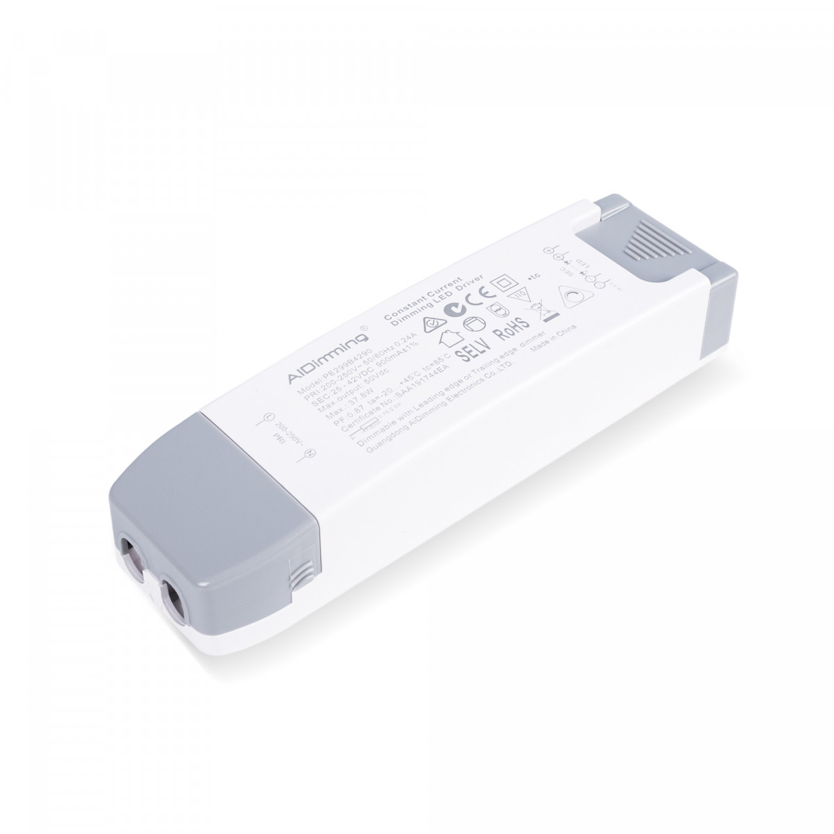 TRIAC Treiber, dimmbar 25-42V DC - 900mA - 37W - Dimmer, Helligkeitsregler, Trafo