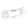 DALI + 1/0-10V + PUSH dimmbarer Treiber - 9-42V DC - 58W - Strom einstellbar (700-1400mA) - Abmessungen