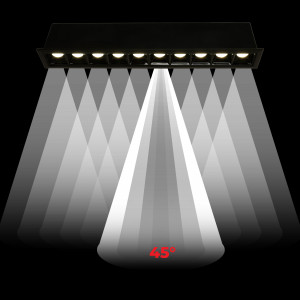 LED Deckeneinbauspot Downlight 20W - UGR18 - CRI90 - OSRAM LED - Schwarz - 45° öffnungswinkel