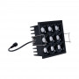 LED Deckeneinbauspot Downlight 18W - neun Spots - UGR18 - CRI90 - OSRAM LED - Schwarz - Einbaufeder, Montage