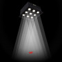 LED Deckeneinbauspot Downlight 18W - neun Spots - UGR18 - CRI90 - OSRAM LED - Schwarz - gebündeltes Licht