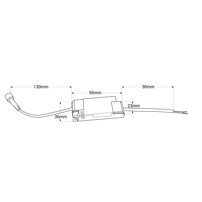 LED Deckeneinbauspot Downlight 18W - neun Spots - UGR18 - CRI90 - OSRAM LED - Schwarz - LED Treiber Abmessungen LED Deckeneinbauspot Downlight 18W - neun Spots - UGR18 - CRI90 - OSRAM LED - Schwarz - LED Treiber Abmessungen