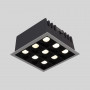 LED Deckeneinbauspot Downlight 18W - neun Spots - UGR18 - CRI90 - OSRAM LED - Weiß - Akzentbeleuchtung
