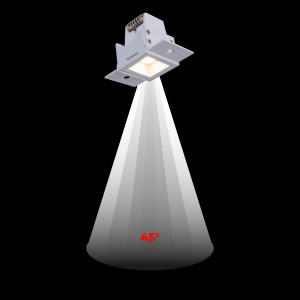 LED Einbauleuchte Gipskartonplatte 2W - UGR18 - CRI90 - Weiß - 45° Öffnungswinkel