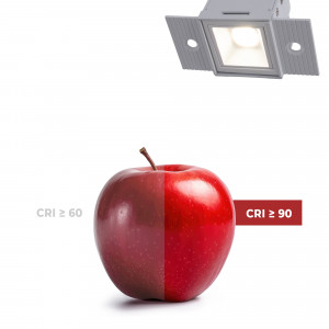 LED Einbauleuchte Gipskartonplatte 2W - UGR18 - CRI90 - Weiß - naturgetreue Farbwiedergabe
