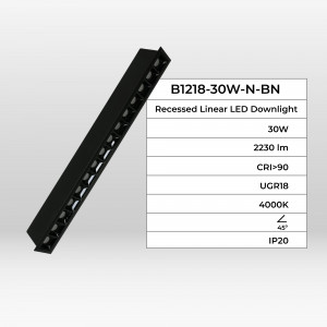 30W LED Deckeneinbauspot Downlight - UGR18 - CRI90 - OSRAM LED - 4000K - Schwarz - Eigenschaften