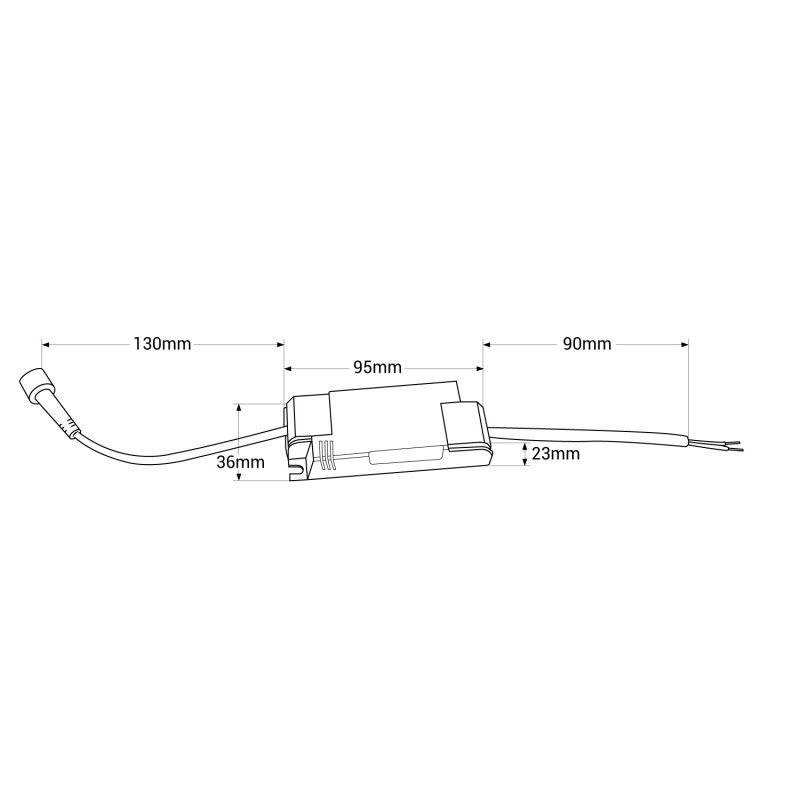 LED Einbaustrahler Gipskartonplatte 20W - UGR18 - CRI90 - Weiß - Netzteil Abmessungen LED Einbaustrahler Gipskartonplatte 20W - UGR18 - CRI90 - Weiß - Netzteil Abmessungen