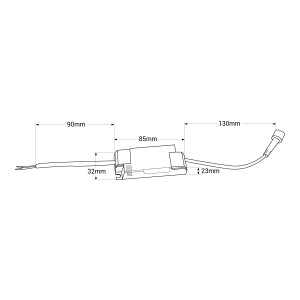 LED Einbauleuchte Gipskartonplatte - 4W - UGR18 - CRI90 - Weiß, eckig - Abmessungen