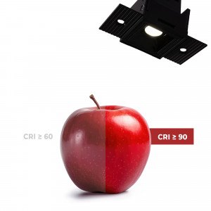 LED Einbauleuchte Gipskartonplatte 2W - UGR18 - CRI90 - Schwarz - Farbwiedergabeindex