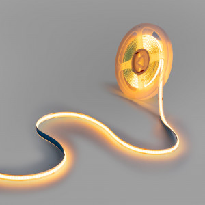 COB LED-Streifen 24V DC - 12W/m - 8mm - IP20 - 5 m Rolle - alle 4 cm kürzbar - bernstein, warmes licht