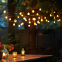 Solar Lichterkette outdoor - 25 x E27 LED Lampen - IP44 - 9,2 Meter - led deko beleuchtung aussen
